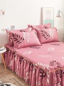 2pcs Leaf Pattern Pillowcase Without Filler