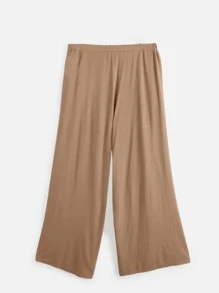 SHEIN BASICS Quần Plus Size màu trơn Giải trí - Màu nâu  Mocha - Xem 6