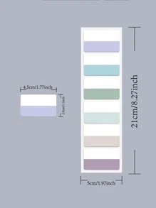 10 tab chỉ mục dính màu hỗn hợp, tab chỉ mục đa năng đơn giản để đánh dấu trang phân loại tệp - Nhiều màu - Xem 3