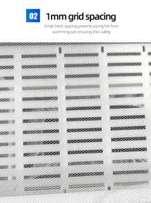 1入組可拆式吸盤網狀懸浮魚殖網，適用於各種魚缸和水族箱，用於魚類繁殖和隔離 - 白色 - 查看 6