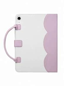 1PC Pink Bowknot PU Leather Tablet Case With Stand Function, Convenient Handheld Carrying, Compatible With IPad Protection