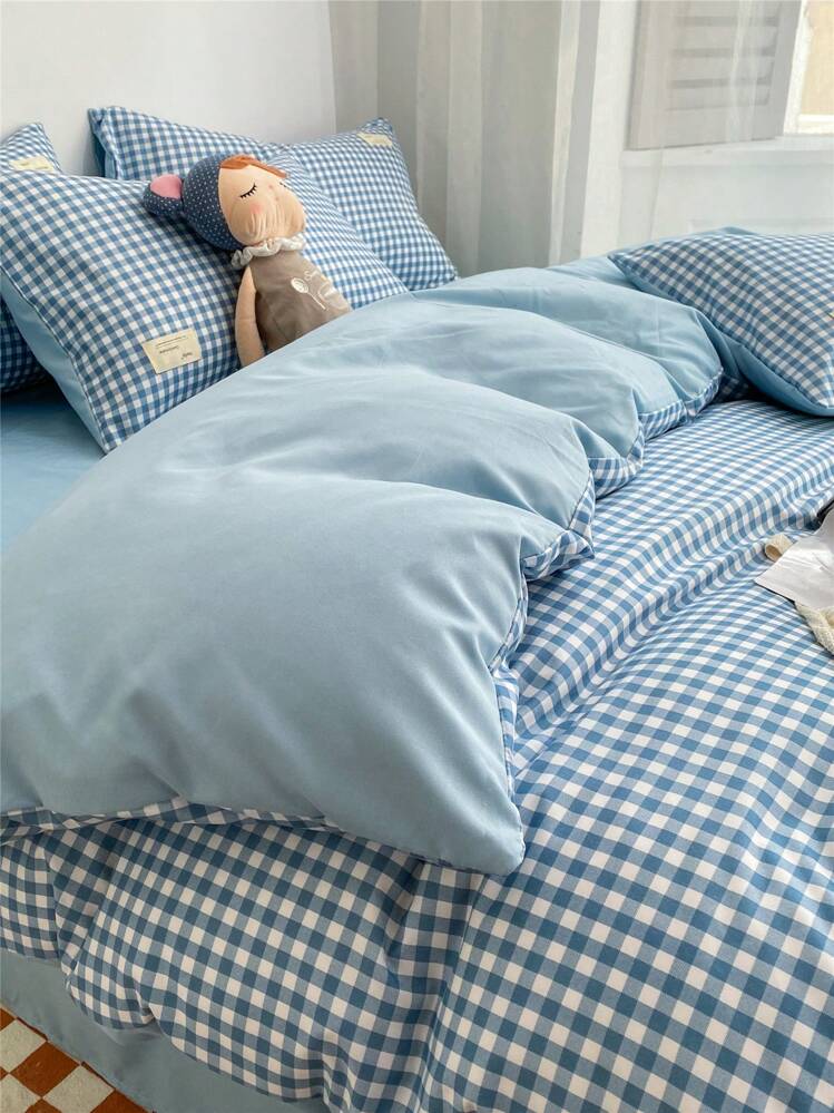 1 Bông Kẻ Họa Tiết Túi Đựng Chăn Màn Không Chất Độn, Polyester Hiện Đại Chăn Ga Gối Túi Đựng Chăn Màn Cho Phòng Ngủ - Nhiều màu - Xem 2