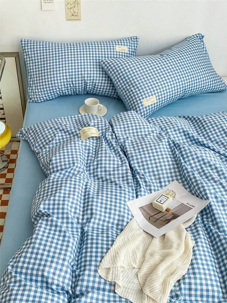1 Bông Kẻ Họa Tiết Túi Đựng Chăn Màn Không Chất Độn, Polyester Hiện Đại Chăn Ga Gối Túi Đựng Chăn Màn Cho Phòng Ngủ - Nhiều màu - Xem 4