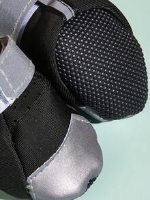 4pcs Reflective Pet Shoes For Cat And Dog For Outdoor - Black - View 5
