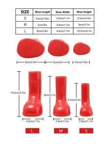 4入組防水寵物靴子適用於貓和狗狗適用於下雨天