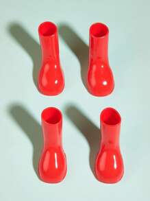 4入組防水寵物靴子適用於貓和狗狗適用於下雨天