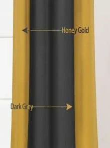 BONZER Rèm một bảng màu hỗn hợp, Rèm đơn bảng polyester trơn tối giản cho phòng ngủ và phòng khách - Màu xám đen - Xem 4