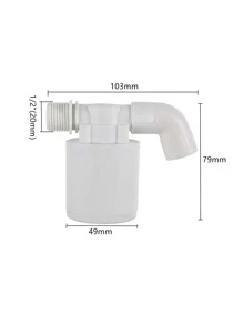 1pc Straight Automatic Water Level Control Valve With Floating Ball Valve Mounted In Water Tank For Non-penetrating Water Inlet And Outlet Valve - Grey - View 3