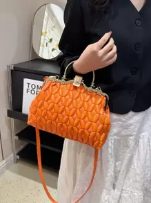 Women's Fashion Pattern Tote Handbag For Daily Use - Orange - View 2