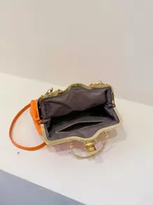 Women's Fashion Pattern Tote Handbag For Daily Use - Orange - View 8