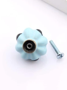 1入組陶瓷櫥櫃拉手家用南瓜形抽屜拉手 - 彩色 - 查看 2