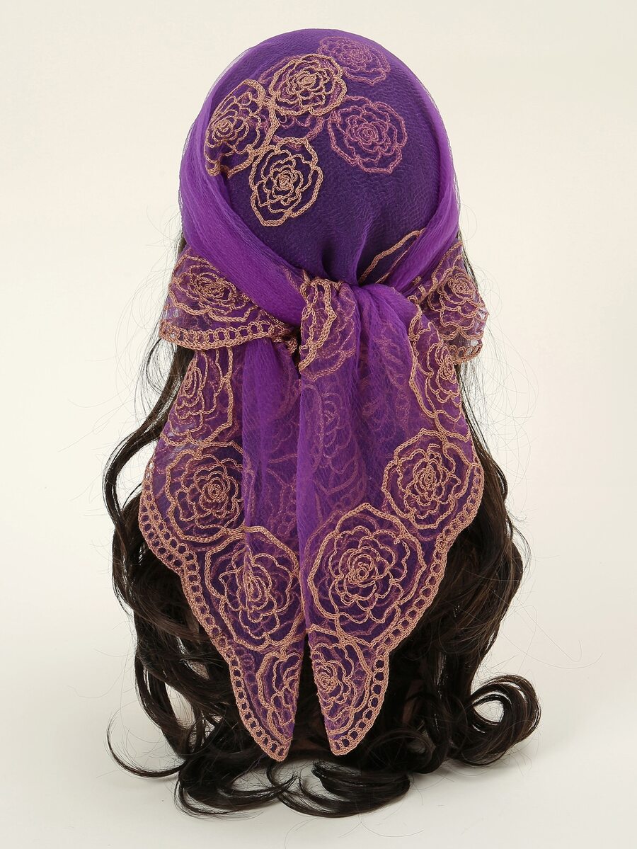 1 Miếng Của phụ nữ Đúng mốt Thêu Khăn rằn Khăn quàng cổ