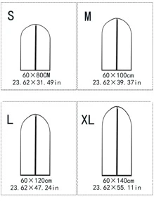 1入組便衣防塵罩透明PEVA掛衣收納袋家用 - 無色 - 查看 3