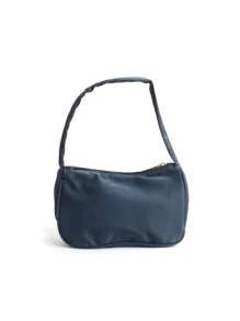 Nylon Hobo Bag Zipper - Navy Blue - View 2