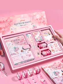 1set Cartoon Graphic Stationery Gift, Cute Multi-purpose Stationery Gift Set For Children, Student, Hand Account - Multicolor - View 2