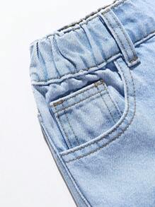 SHEIN Explorewe 男童休闲百搭常规版型舒适牛仔短裤