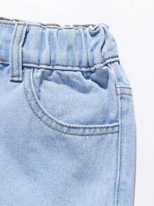 SHEIN Explorewe 男童休闲百搭常规版型舒适牛仔短裤