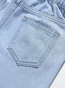 SHEIN Explorewe 男童休闲百搭常规版型舒适牛仔短裤