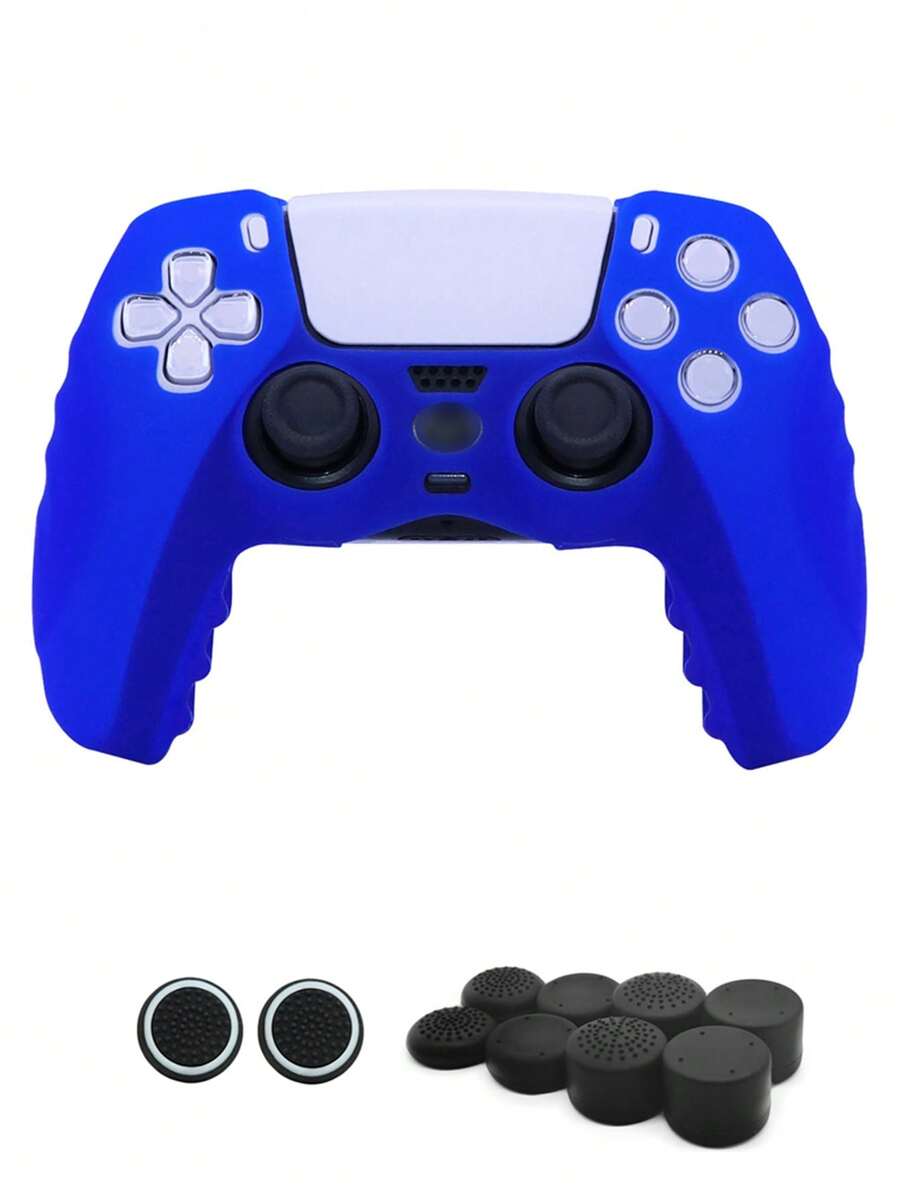 11入組素色矽膠套和鈕扣帽子套套裝適用於PS5 - 彩色 - 查看 1