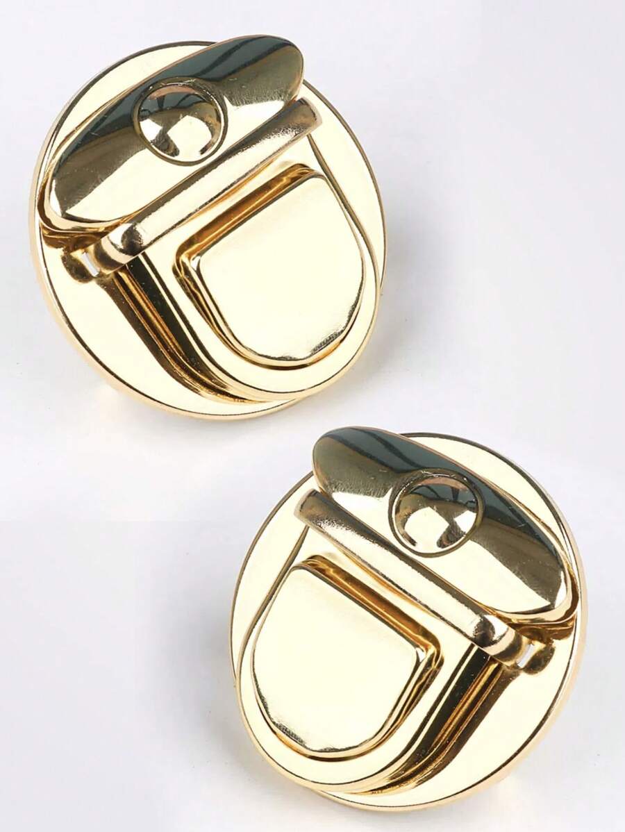 2pcs Iron DIY Lock DIY Accessories Replacement Reusable Bag Accessories Handbag Tote Bag Backpack Bag Present - Gold - View 1