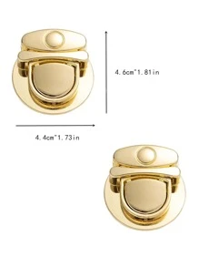 2pcs Iron DIY Lock DIY Accessories Replacement Reusable Bag Accessories Handbag Tote Bag Backpack Bag Present - Gold - View 4