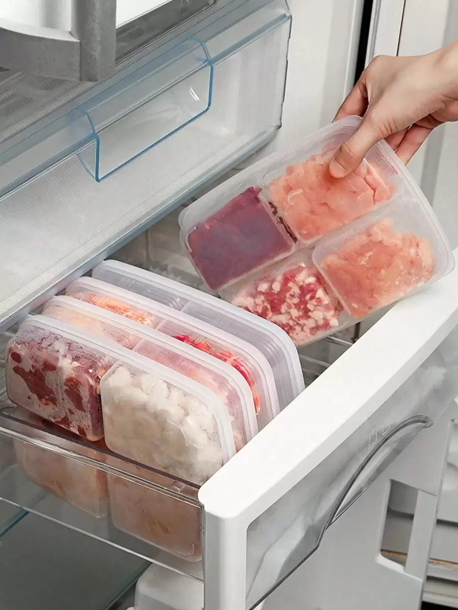 1 Hộp Đựng Thực Phẩm Nhiều Ngăn, Hộp Đựng Thực Phẩm Nhà Bếp Bằng Nhựa PP Trong Suốt - Trong sáng - Xem 1