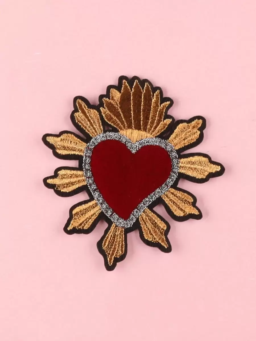 1pc Heart Design Iron-on Patch