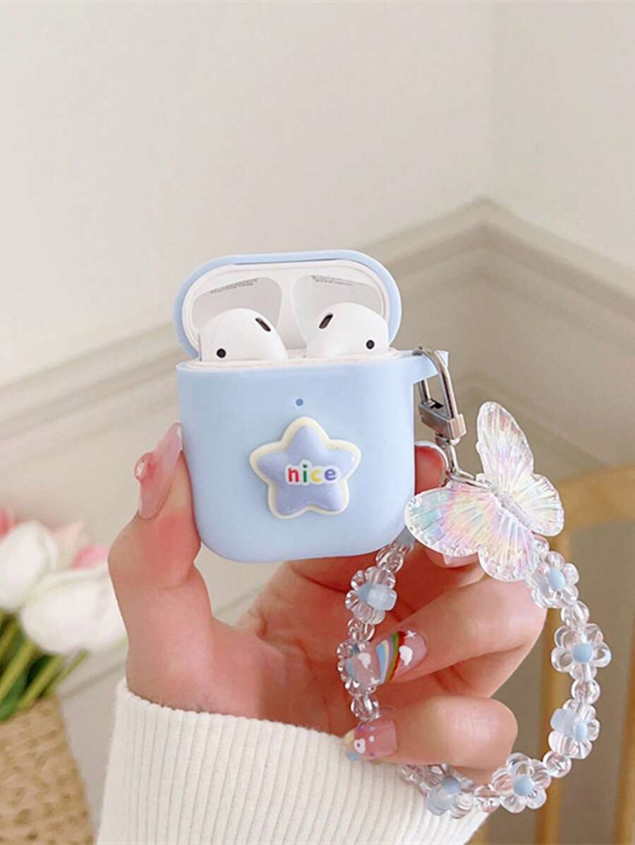Vỏ silicon trang trí ngôi sao tương thích với Airpods - Nhiều màu - Xem 1
