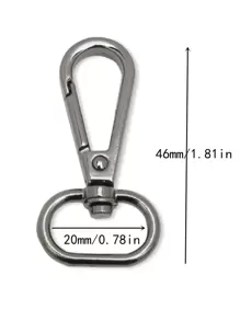 2 件铁拉链头简约登山扣 - 黑色 - 查看 4