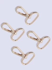 4pcs Rose Gold Zipper Head Iron Carabiner Clip - Gold - View 2