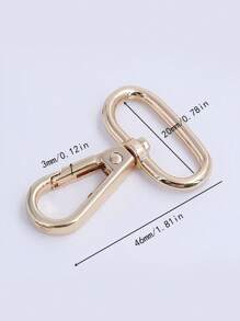 4pcs Rose Gold Zipper Head Iron Carabiner Clip - Gold - View 4