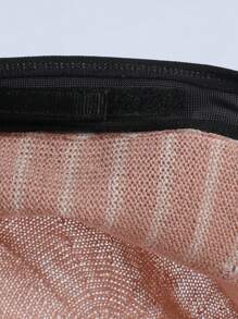 1pc Women Striped Print Fashionable Fedora Hat, For Decoration - Pink - View 7