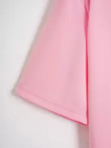 INAWLY 素色短款T恤 - 淺粉色 - 查看 4