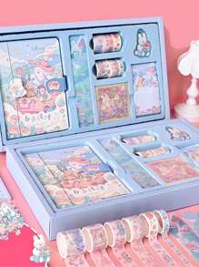 1set Cartoon Graphic Stationery Gift, Cute Multi-purpose Stationery Gift Set For Children, Student, Hand Account - Multicolor - View 2