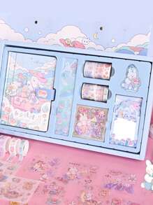 1set Cartoon Graphic Stationery Gift, Cute Multi-purpose Stationery Gift Set For Children, Student, Hand Account - Multicolor - View 4