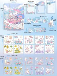 1set Cartoon Graphic Stationery Gift, Cute Multi-purpose Stationery Gift Set For Children, Student, Hand Account - Multicolor - View 5