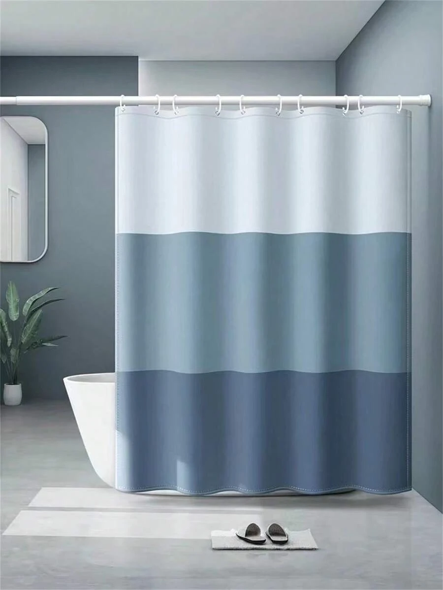 1入組撞色浴簾或浴毯現代浴室防水浴簾或浴墊 - 彩色 - 查看 1