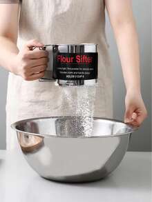 1pc Stainless Steel Flour Sieve - Silver - View 2