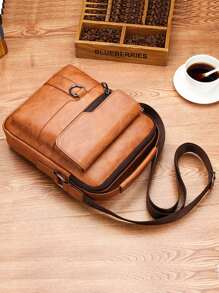 斜挎包 男士单肩包 复古真皮竖款手提 商务男士休闲真皮包1个装 () 复古油皮男士手提包斜挎包 可装手机充电线 水杯 适合出差日常工作通勤包或生日礼物包 送给朋友兄弟父亲 男士多功能斜挎包！ 男士单肩包 男士包 斜挎包 侧包 返校学生 学习用品 秋季邮差包 男士包 圆筒包 古着款 万圣节 圣诞节