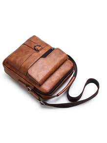 斜挎包 男士单肩包 复古真皮竖款手提 商务男士休闲真皮包1个装 () 复古油皮男士手提包斜挎包 可装手机充电线 水杯 适合出差日常工作通勤包或生日礼物包 送给朋友兄弟父亲 男士多功能斜挎包！ 男士单肩包 男士包 斜挎包 侧包 返校学生 学习用品 秋季邮差包 男士包 圆筒包 古着款 万圣节 圣诞节