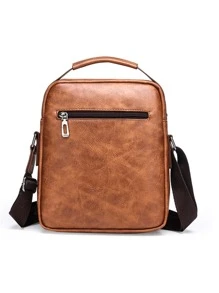 斜挎包 男士单肩包 复古真皮竖款手提 商务男士休闲真皮包1个装 () 复古油皮男士手提包斜挎包 可装手机充电线 水杯 适合出差日常工作通勤包或生日礼物包 送给朋友兄弟父亲 男士多功能斜挎包！ 男士单肩包 男士包 斜挎包 侧包 返校学生 学习用品 秋季邮差包 男士包 圆筒包 古着款 万圣节 圣诞节