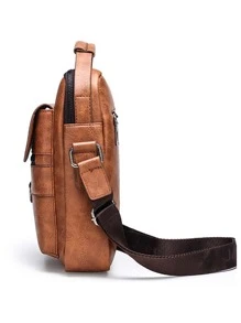 斜挎包 男士单肩包 复古真皮竖款手提 商务男士休闲真皮包1个装 () 复古油皮男士手提包斜挎包 可装手机充电线 水杯 适合出差日常工作通勤包或生日礼物包 送给朋友兄弟父亲 男士多功能斜挎包！ 男士单肩包 男士包 斜挎包 侧包 返校学生 学习用品 秋季邮差包 男士包 圆筒包 古着款 万圣节 圣诞节