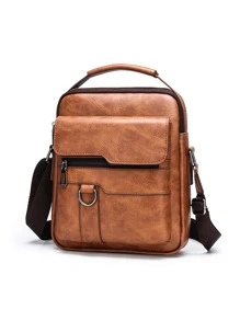 斜挎包 男士单肩包 复古真皮竖款手提 商务男士休闲真皮包1个装 () 复古油皮男士手提包斜挎包 可装手机充电线 水杯 适合出差日常工作通勤包或生日礼物包 送给朋友兄弟父亲 男士多功能斜挎包！ 男士单肩包 男士包 斜挎包 侧包 返校学生 学习用品 秋季邮差包 男士包 圆筒包 古着款 万圣节 圣诞节