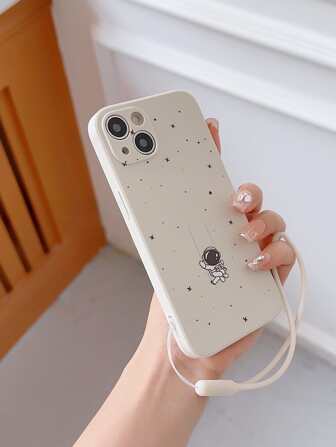 Astronaut Print Telefonfodral Med Snöre