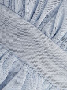 Hauture 多層下擺網紗抹胸連衣裙 - 淺藍色 - 查看 8