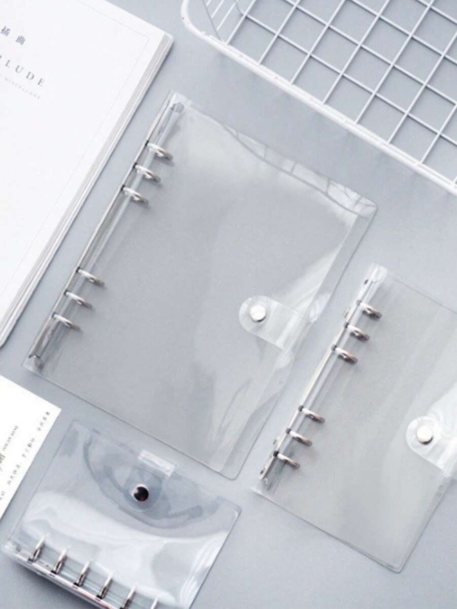1pc Clear Loose-Leaf Cover, Simple Multi-Purpose Loose Leaf Notebook Binder For Office, Student Back To School,Back To School,School Supplies