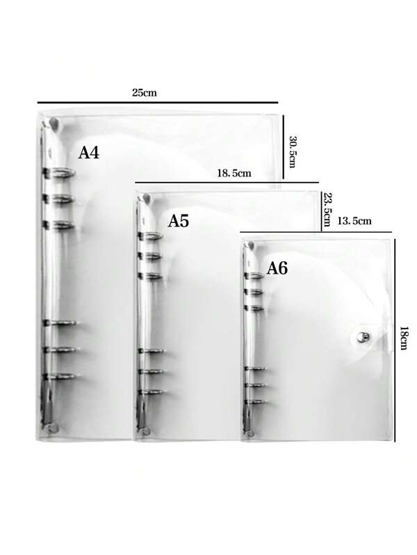 1pc Clear Looseleaf Cover, Simple Multipurpose Loose Leaf Notebook