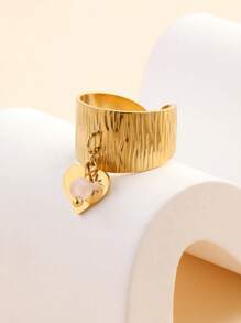 Anillo abierto con adorno de corazón - Multicolor - Ver 5