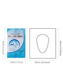 50入組一次性透明廁所座位便攜防水廁所座墊 - 無色 - 查看 2
