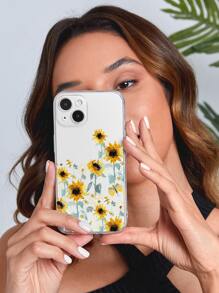Justinah Kay Funda transparente para teléfono con patrón de girasol de artista, vacaciones, día de San Valentín - Multicolor - Ver 5